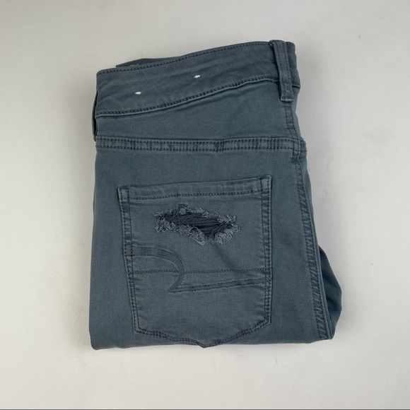 American Eagle Gary Distressed Hi Rise Skinny Jeans Size 6 - Picture 1 of 7